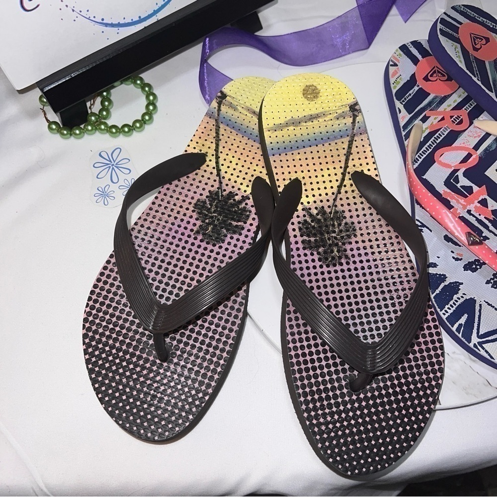 Roxy Flip Flop Thong Sandals Size 10 - Picture 3 of 8